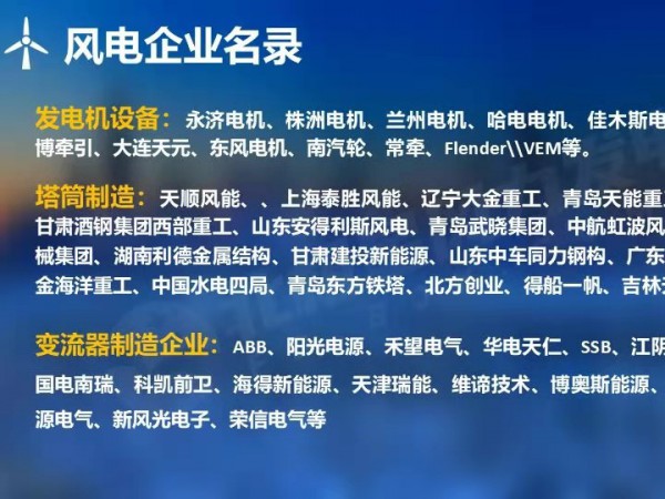 2020年全國風電企業(yè)名錄 甘肅建投新能源公司喜上榜單