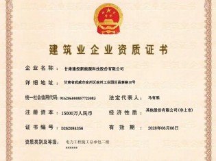 建筑業(yè)企業(yè)資質(zhì)證書（電力工程施工總承包二級(jí)）